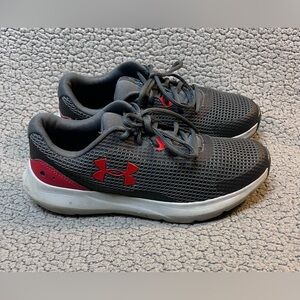 Under Armour Men's Surge 3 Running Shoes Size 8.5 Gray And Red